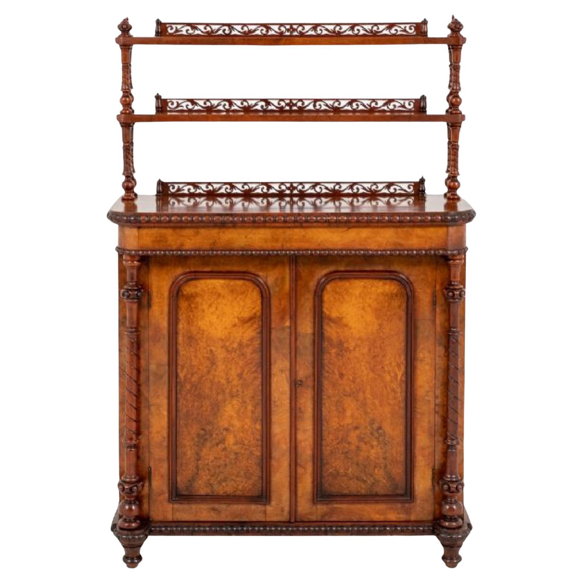 Antique Walnut Sideboard, Scottish Victorian Buffet, Scotland 1870