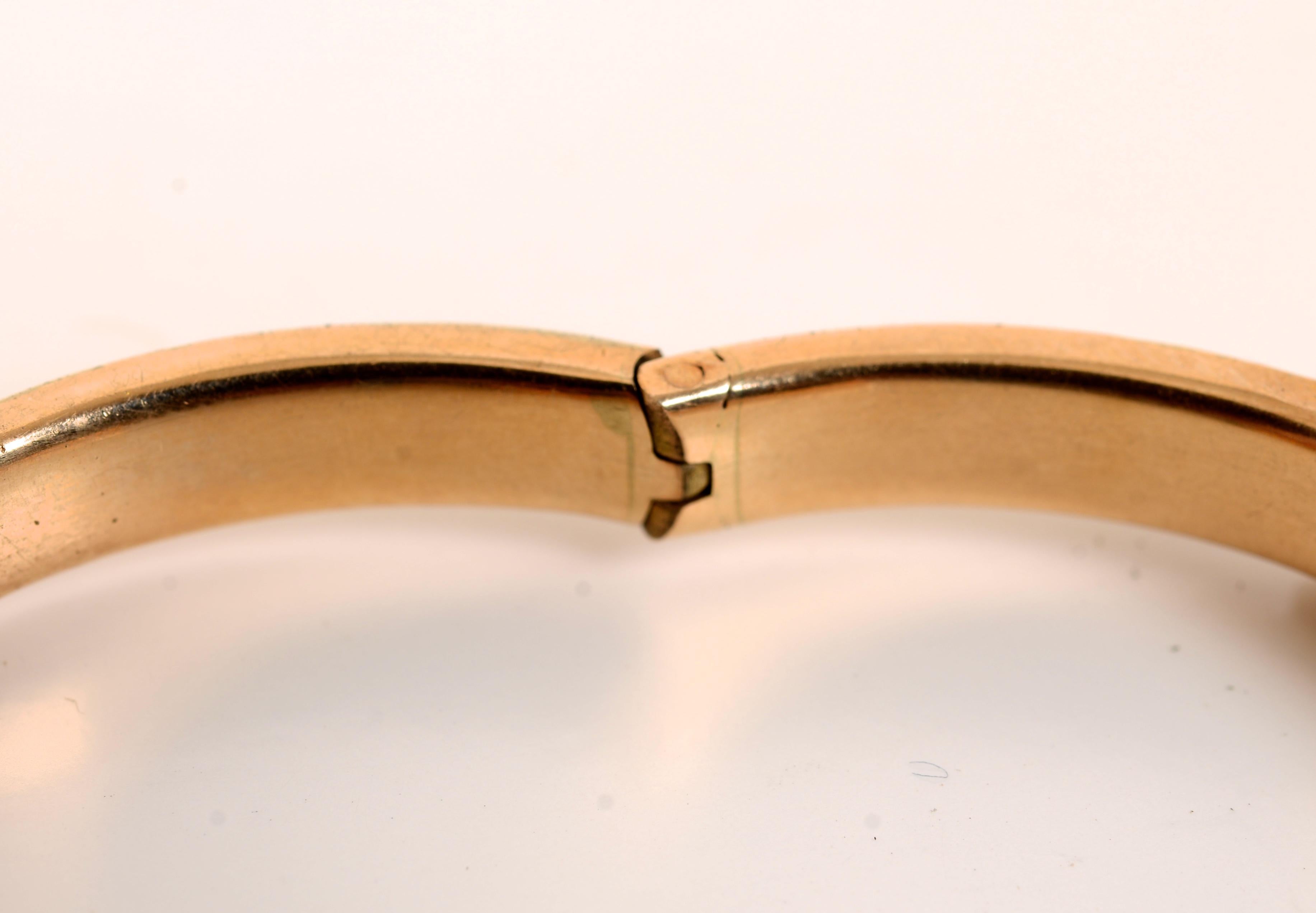 Victorian Child's Buckle Belt Bracelet c1880 in 14K Yellow Gold In Good Condition In valatie, NY