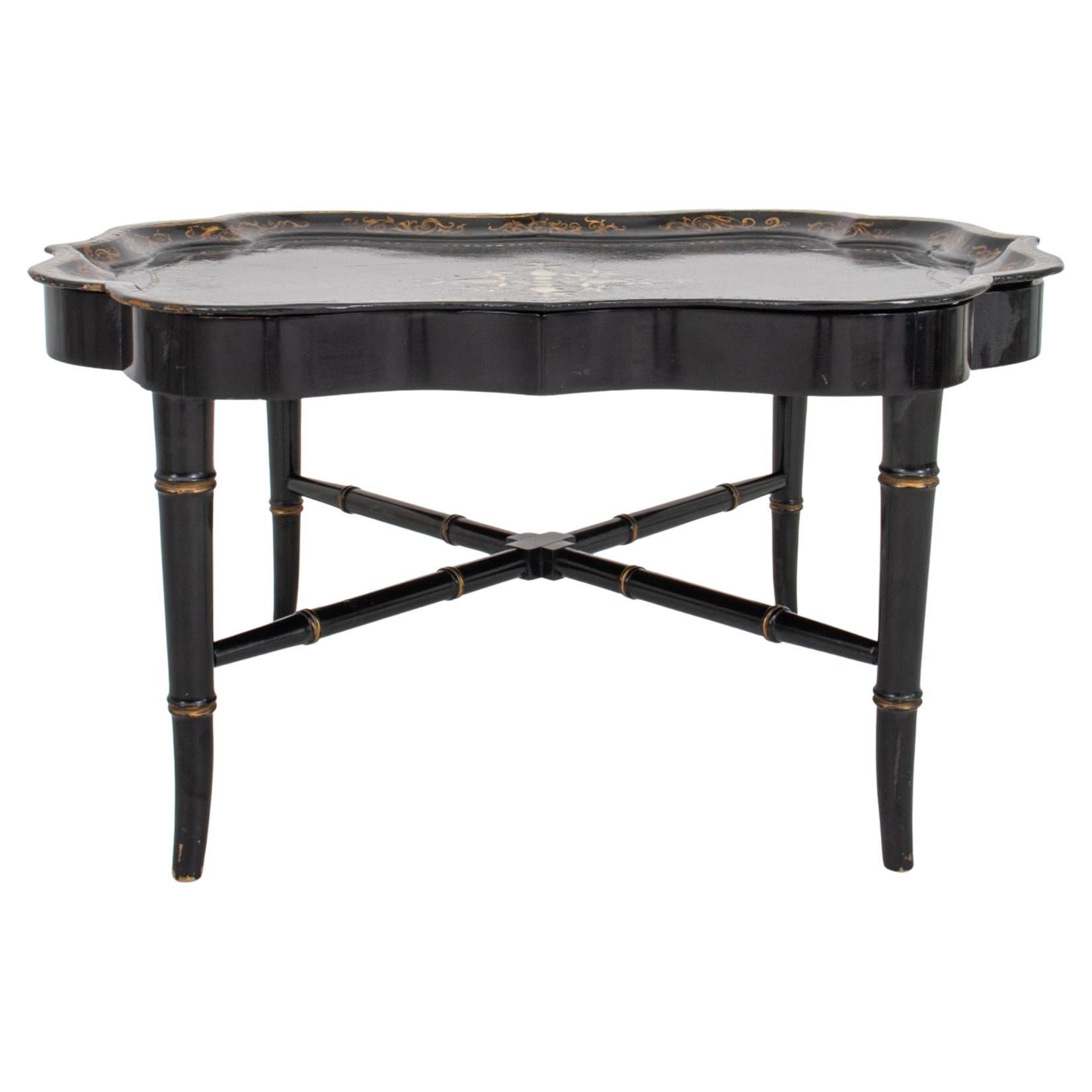 Victorian Chinoiserie Papier Mache Tray Table