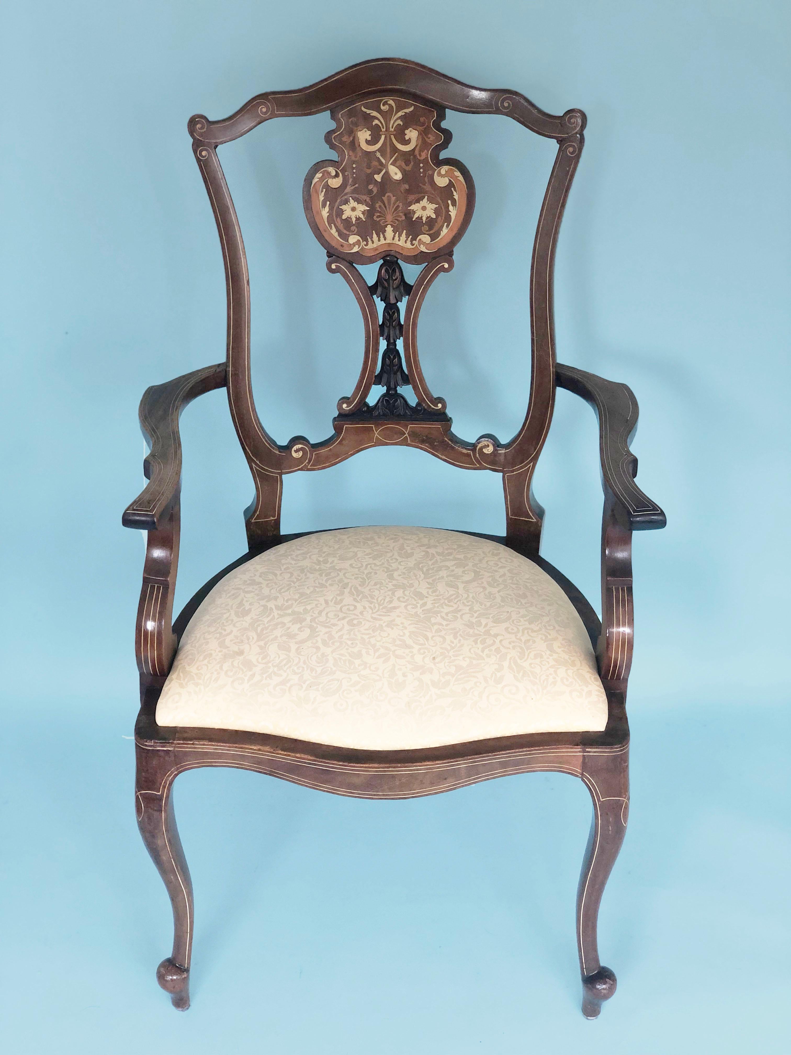 Victorian Chippendale Revival Armchair, Late 19th Century For Sale 6