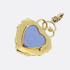 Victorian Chrysoberyl and Ruby Snake Heart Locket Pendant