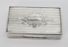 Victorian Cigarette Snuff Silver Box