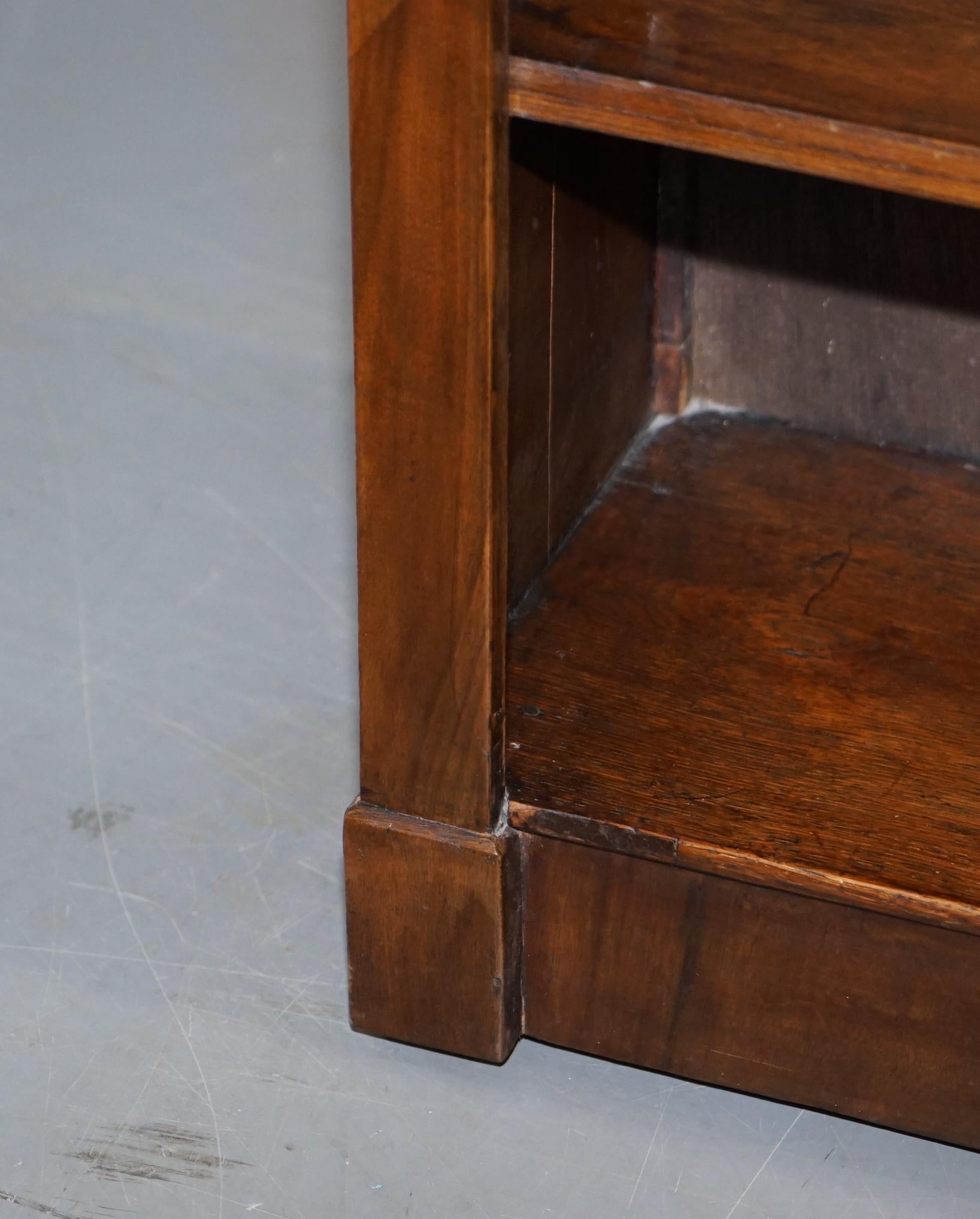 Victorian circa 1860 Walnut Dwarf Open Bookcase Lovely Carved Detailing All-Over 5