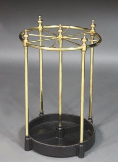 Victorian Circular Brass Umbrella Stand