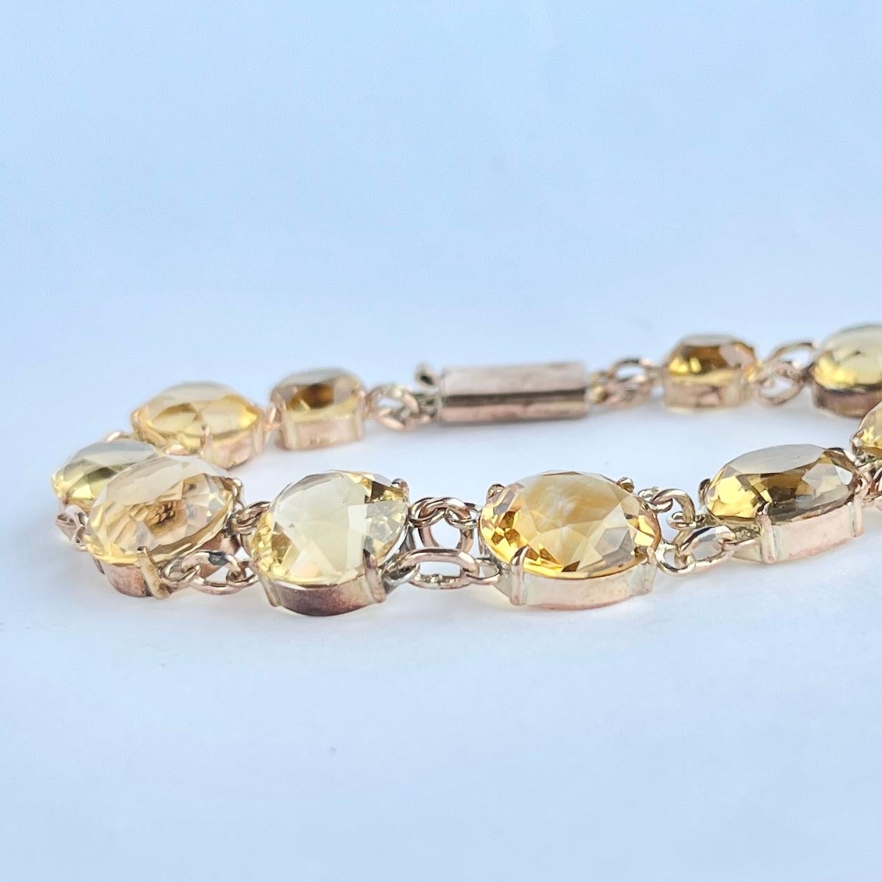 Women's Victorian Citrine and 9 Carat Gold Bracelet For Sale