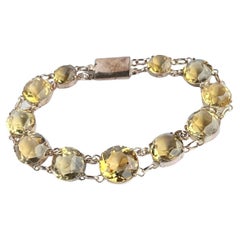 Victorian Citrine and 9 Carat Gold Bracelet