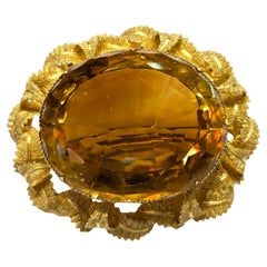 Spilla vittoriana in oro e citrino, CIRCA 1875