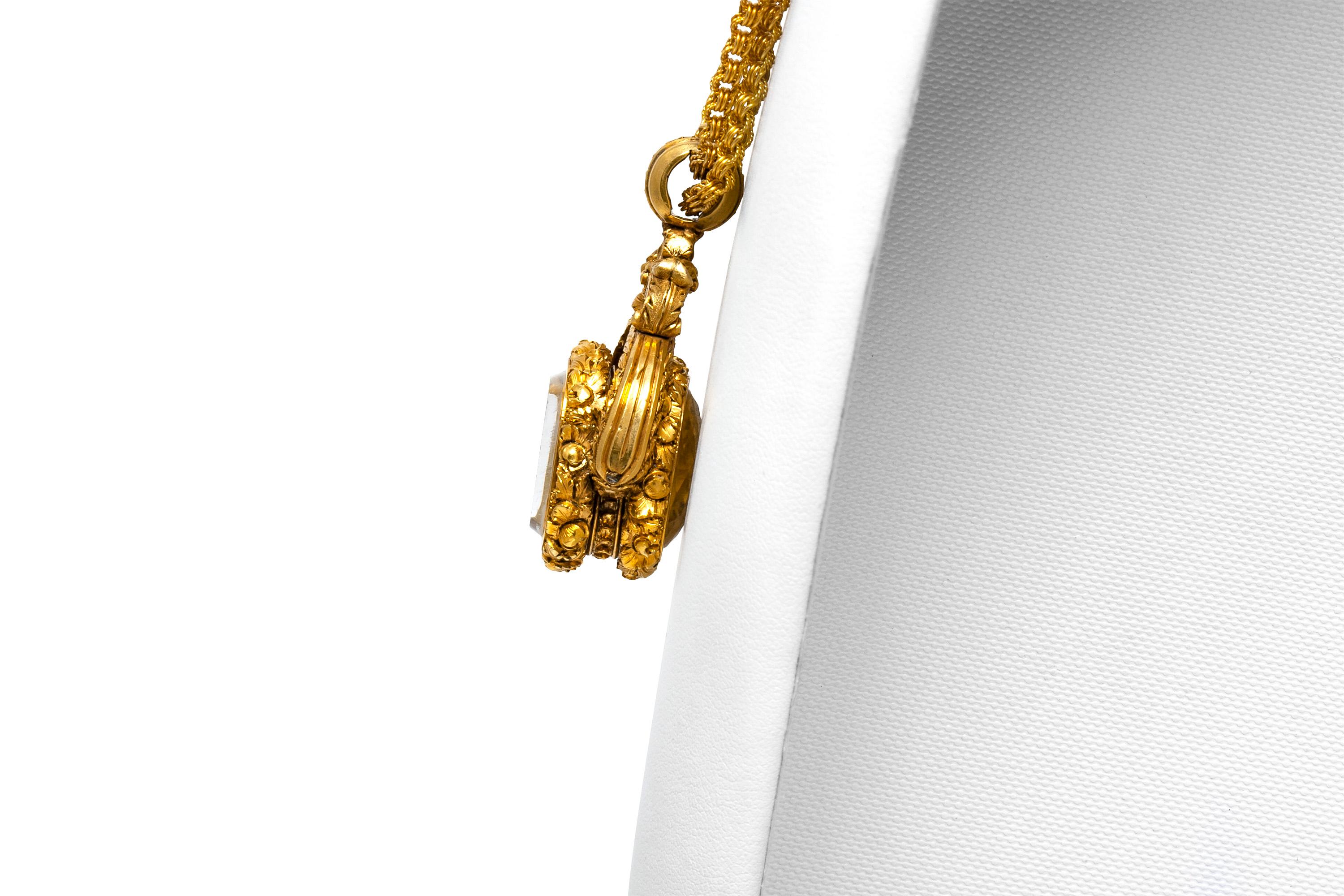Viktorianische viktorianische Citrin-Halskette im Angebot 1