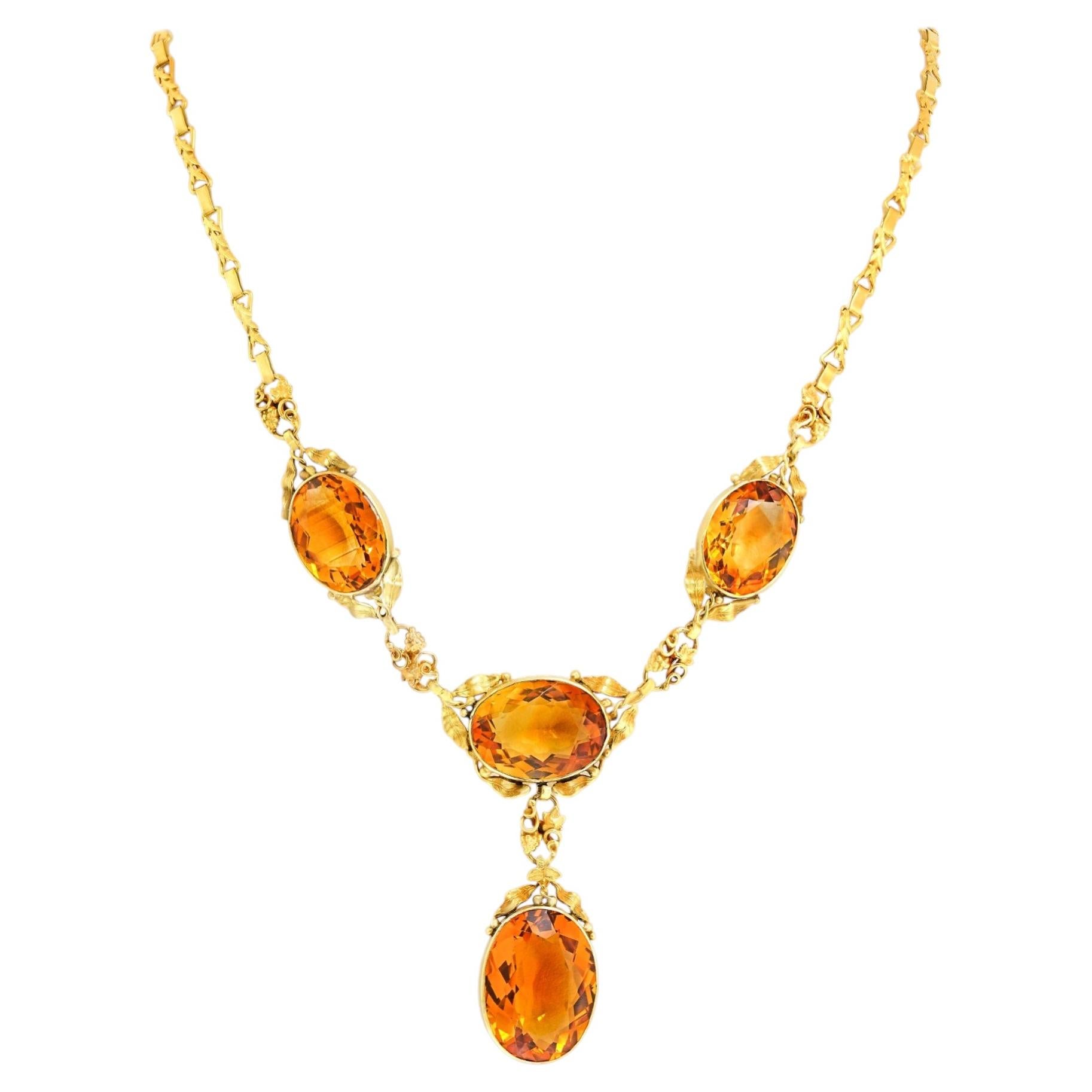 Collana vittoriana di citrino