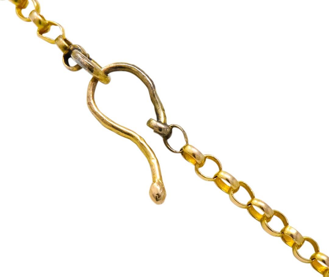 Victorian Citrine Topaz Tourmaline Multi-Gemstone 14 Karat Gold Fringe Necklace 2