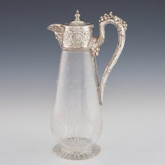 Victorian Claret Jug with Silver Mounts Sheffield 1868