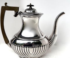 Victorian Classic Fine Quality Silver Plated (7) Piece Tea Service England C1890