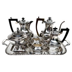 Victorian Classic Fine Quality Silver Plated (7) Piece Tea Service England C1890