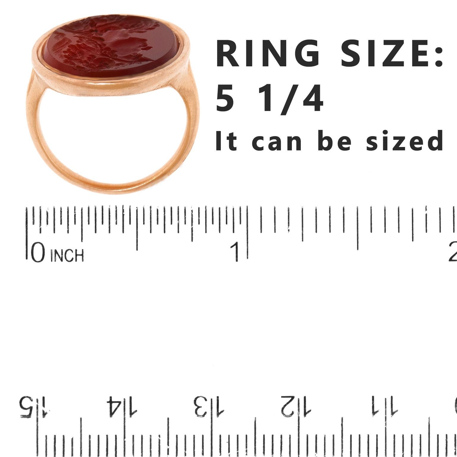 Victorian Classical Intaglio Ring For Sale 1