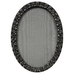 Cornice ovale vittoriana classica in argento 925 con gioielli