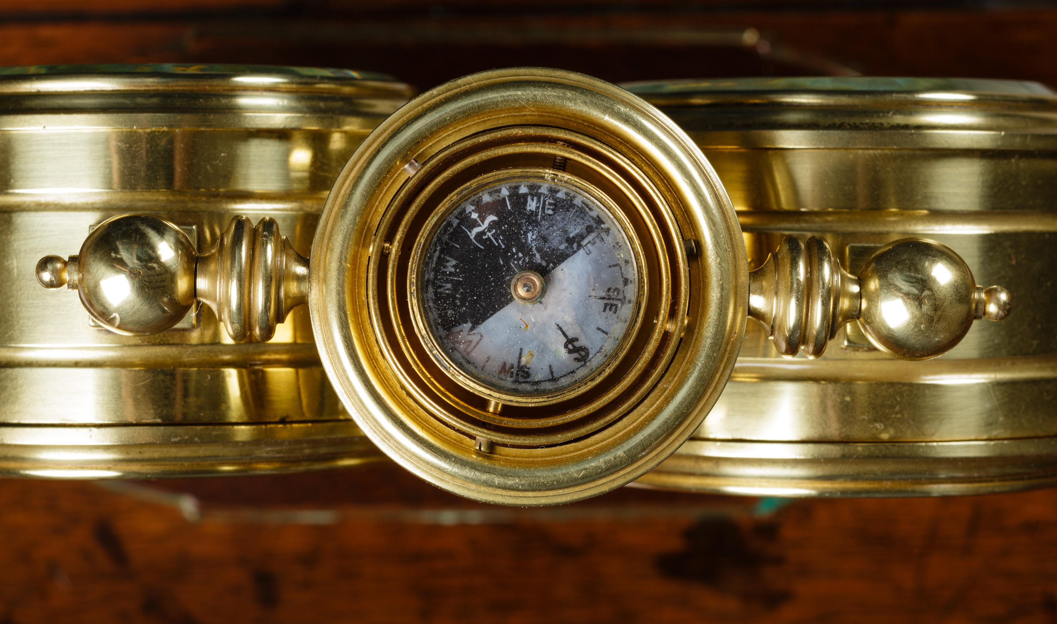 Brass Victorian Clock / Barometer Compendium