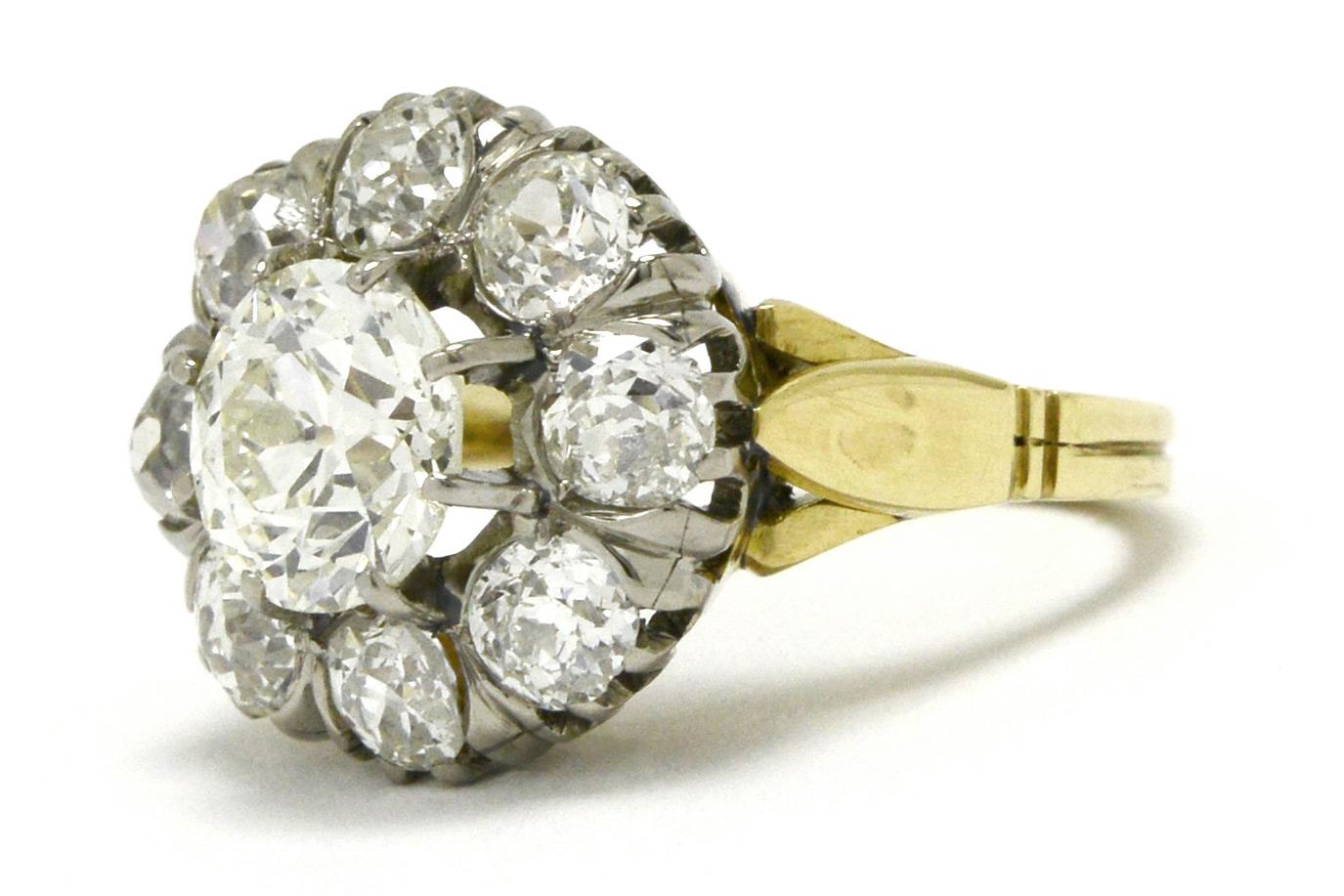 diamond cluster ring vintage