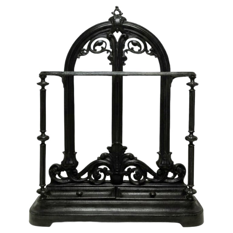 Victorian Coalbrookdale Cast Iron Stick Stand, 1870