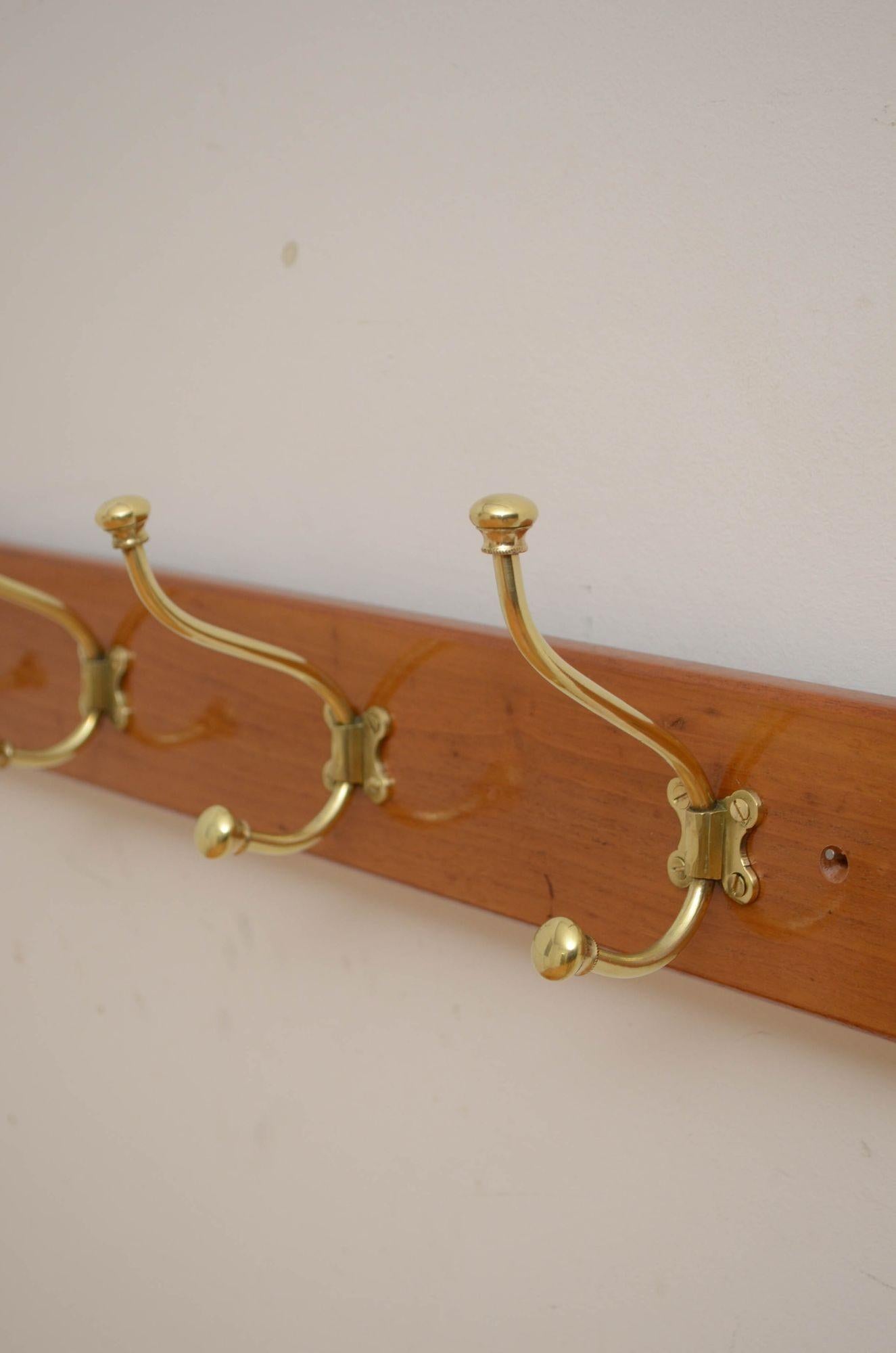 19th Century Victorian Coat Rack Walnut Coat Hooks For Sale