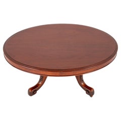 Antique Victorian Coffee Table Oval Mahogany, 1870