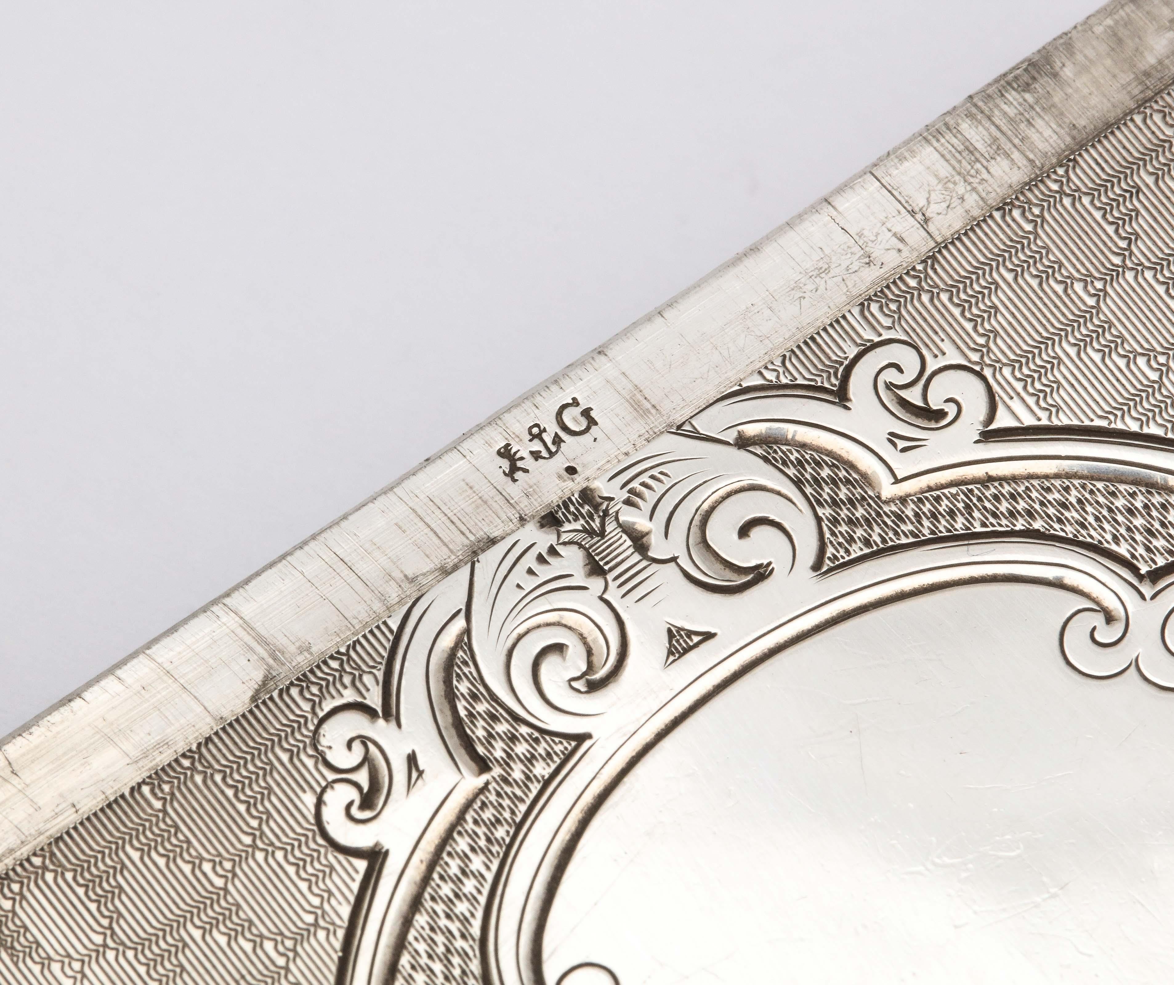 Victorian Coin Silver '.900' Calling Card/Business Card Holder by Gorham 2