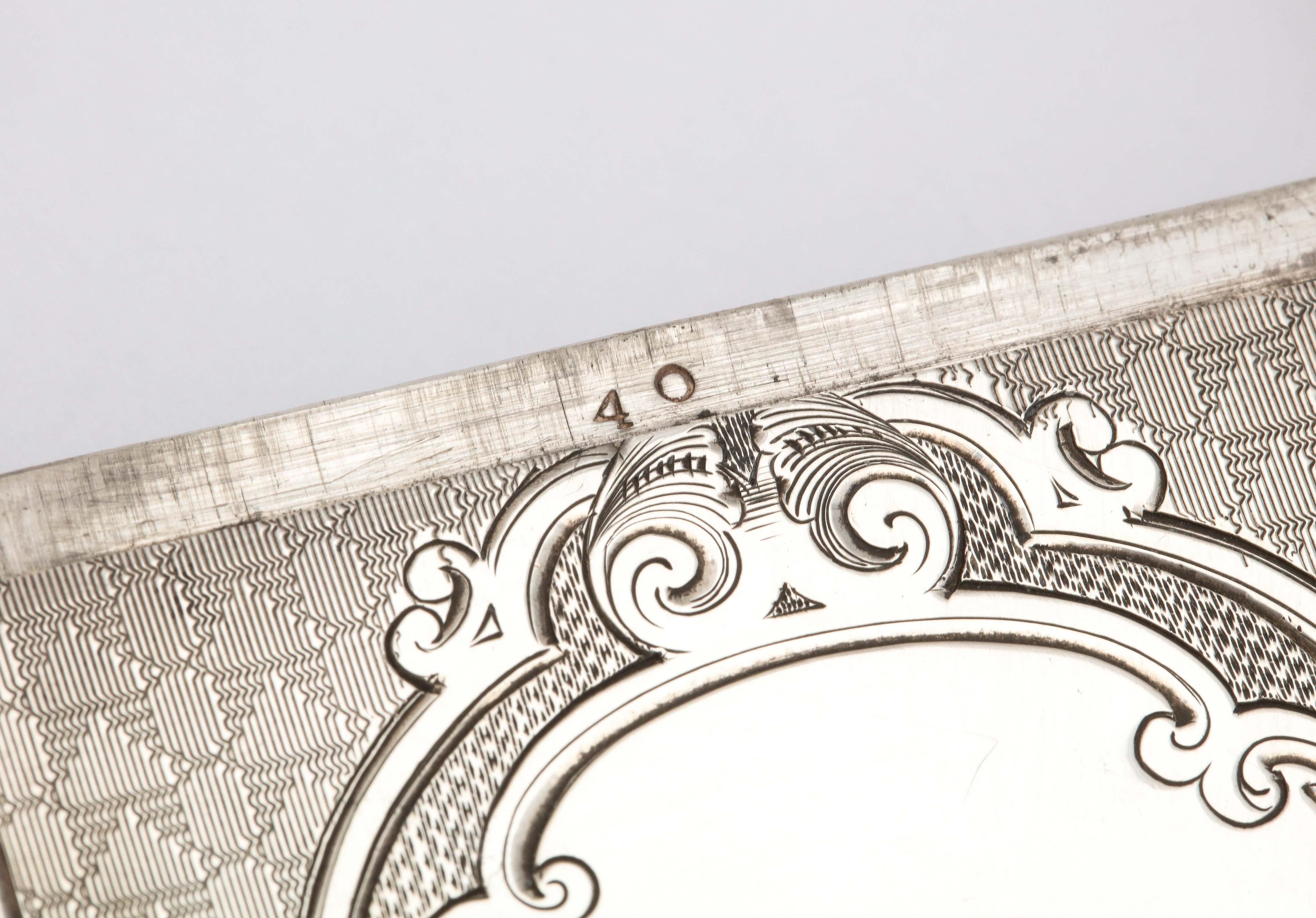 Victorian Coin Silver '.900' Calling Card/Business Card Holder by Gorham 4