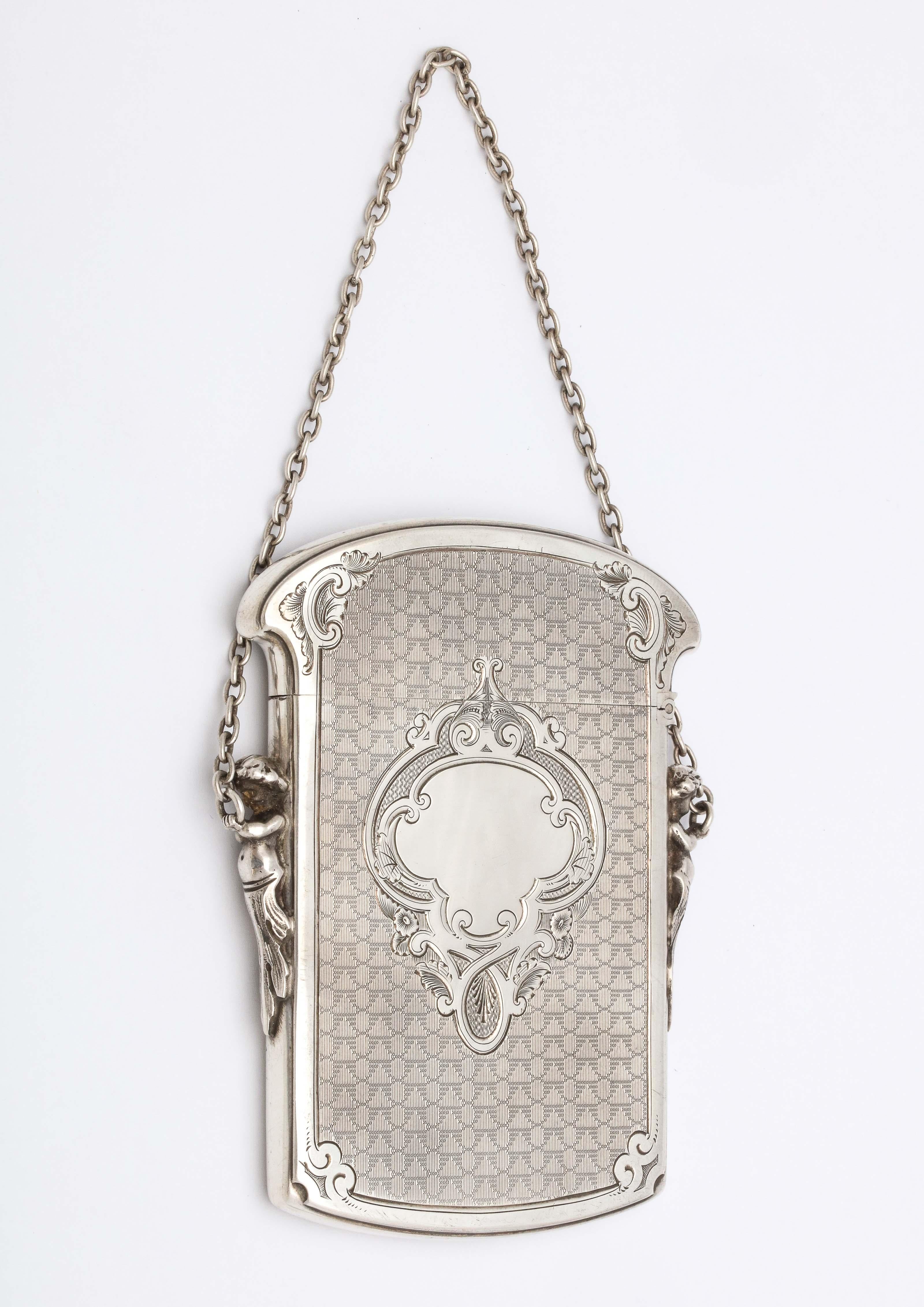 Victorian Coin Silver '.900' Calling Card/Business Card Holder by Gorham 7