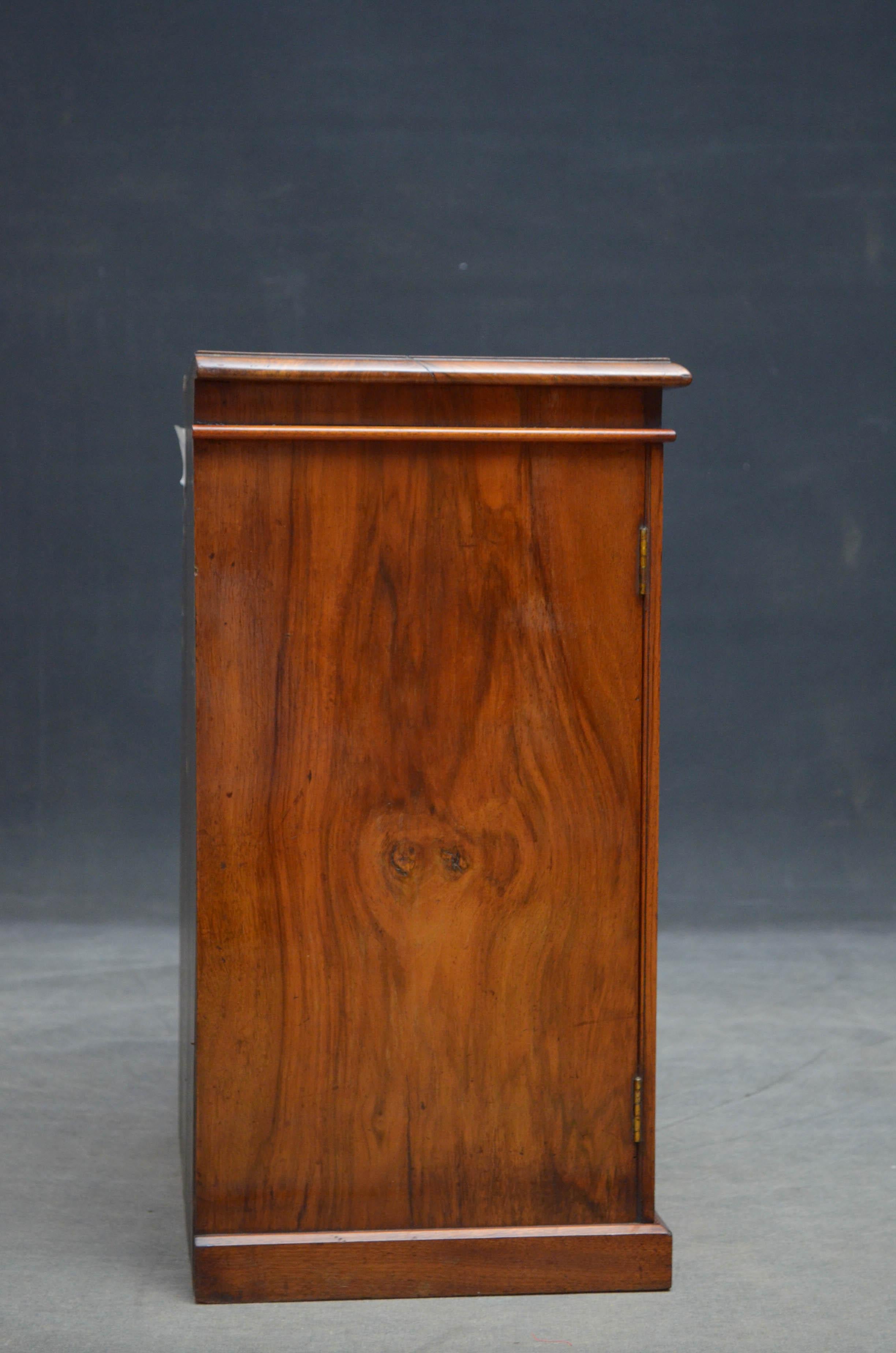 Mid-19th Century Victorian Collectors Cabinet in Walnut