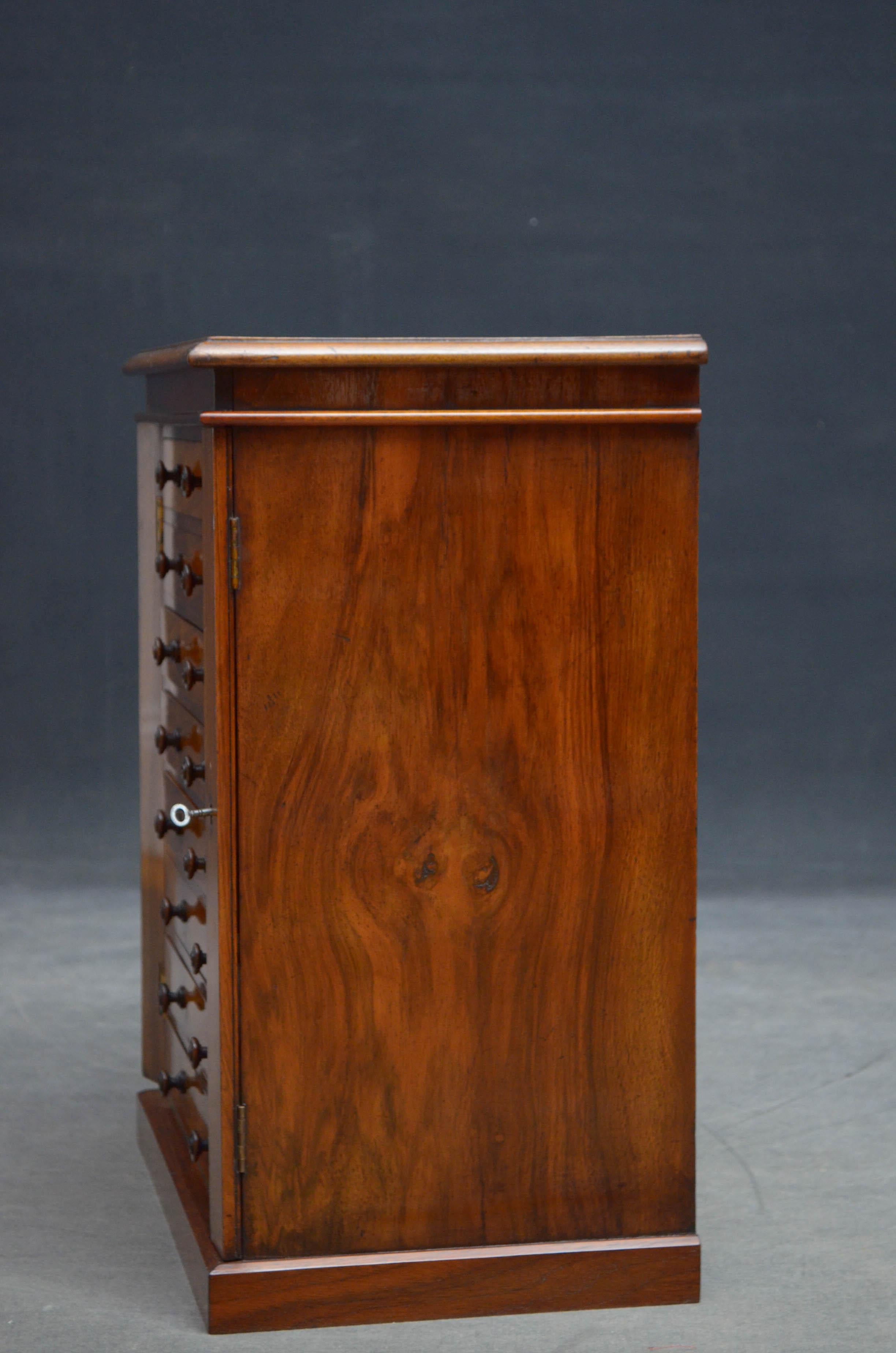 Victorian Collectors Cabinet in Walnut 1