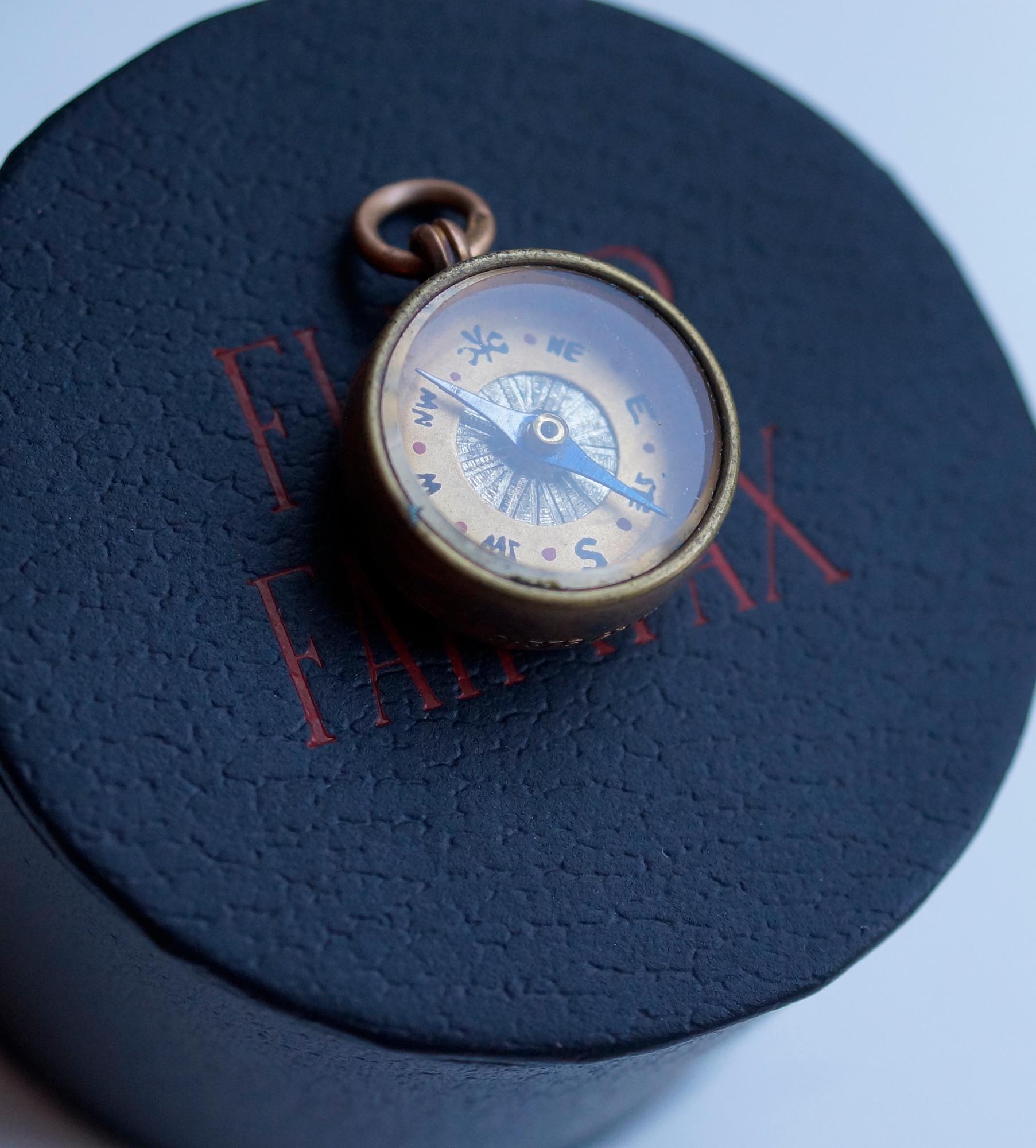 Women's or Men's Victorian Compass Fob Pendant 