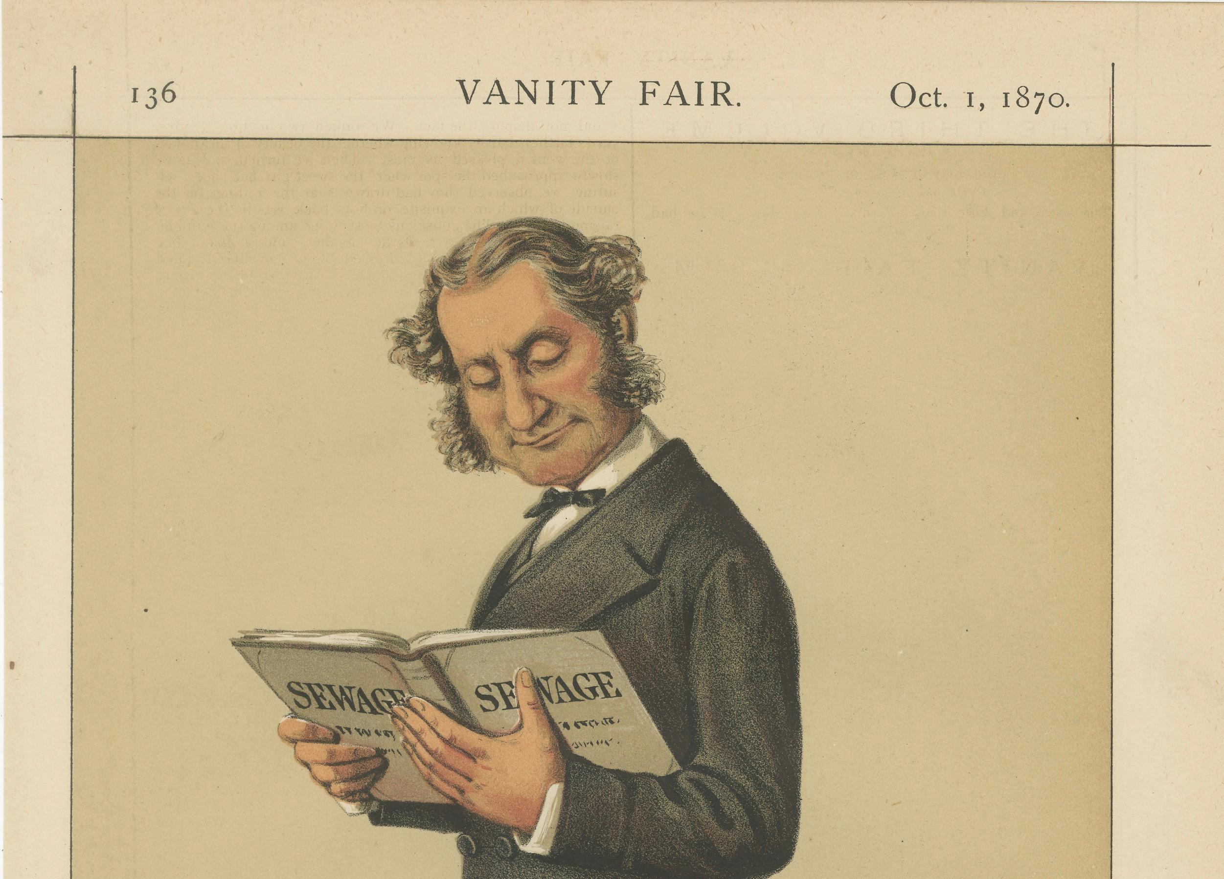 Victorian Conservative Statesman Reading – Vanity Fair No. 64, 1870
