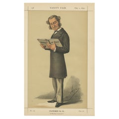 Victorian Conservative Statesman Reading – Vanity Fair No. 64, 1870