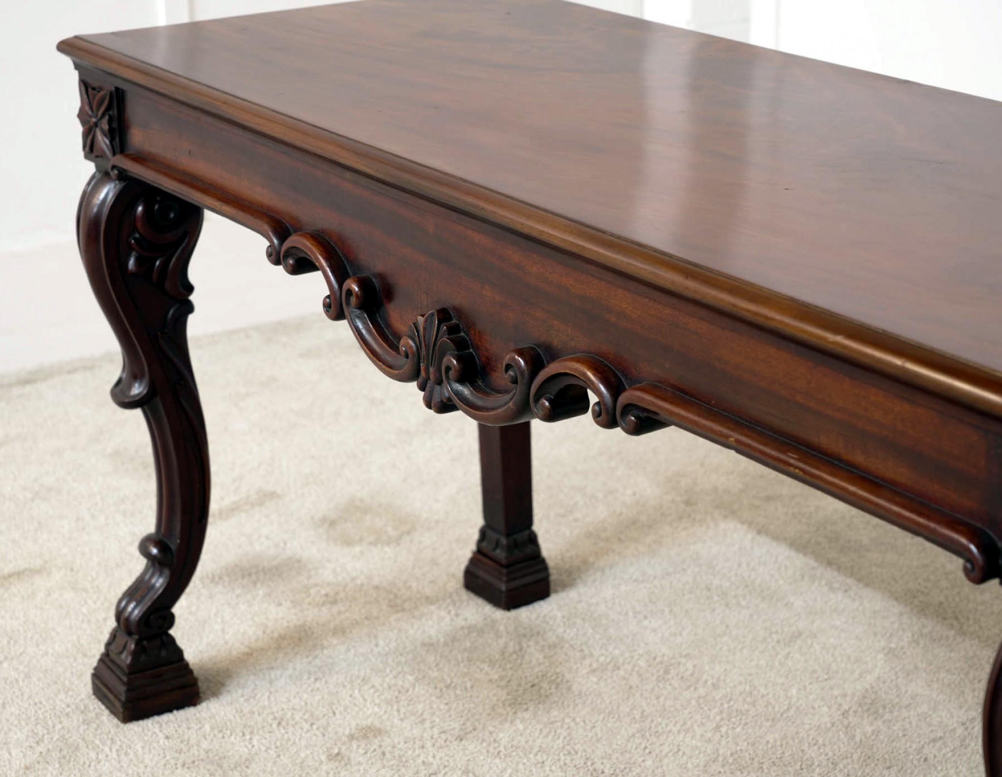 Console victorienne en acajou, tables d'entrée anciennes 1840 Bon état - En vente à Potters Bar, GB