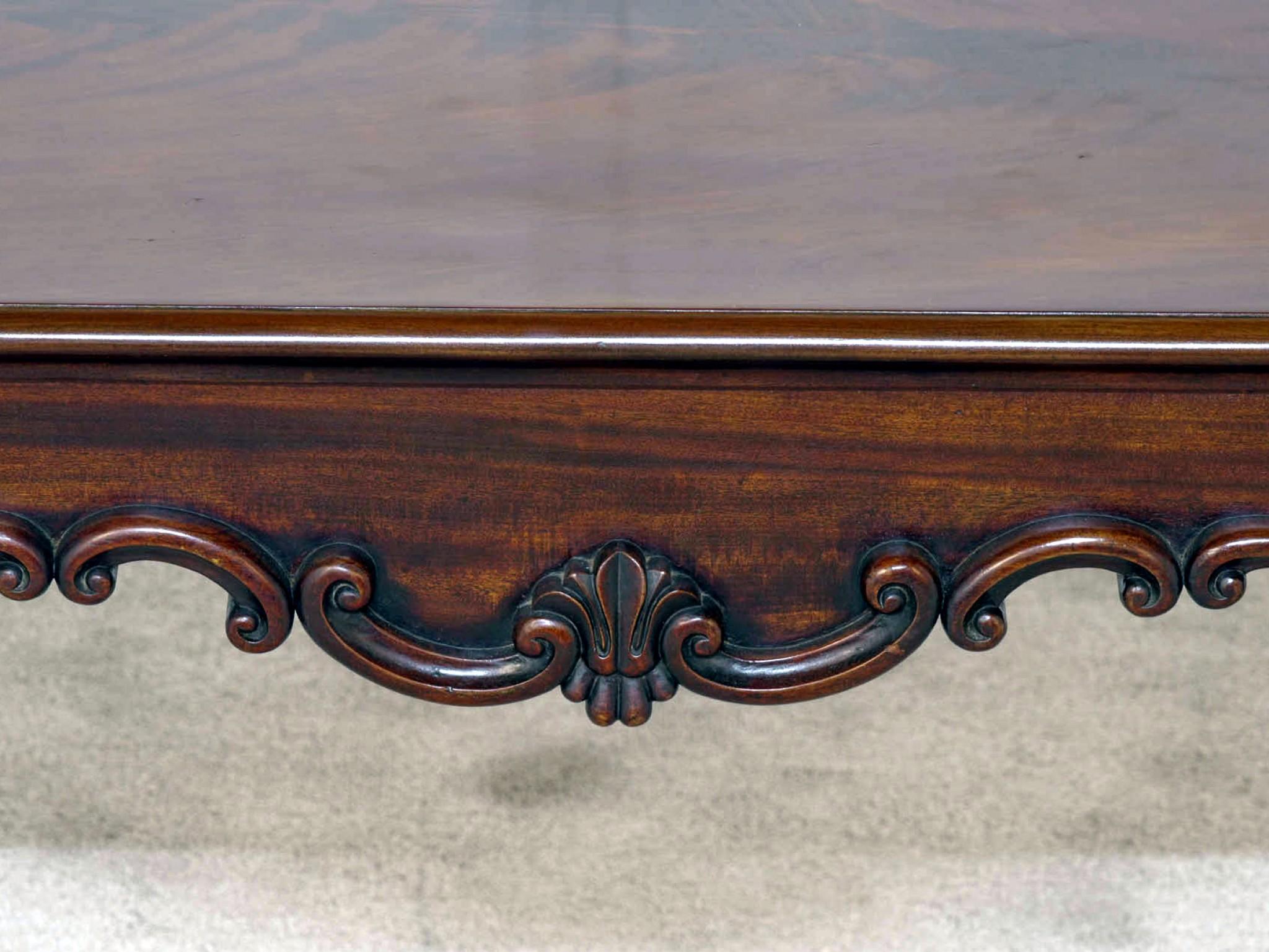 Console victorienne en acajou, tables d'entrée anciennes 1840 en vente 1