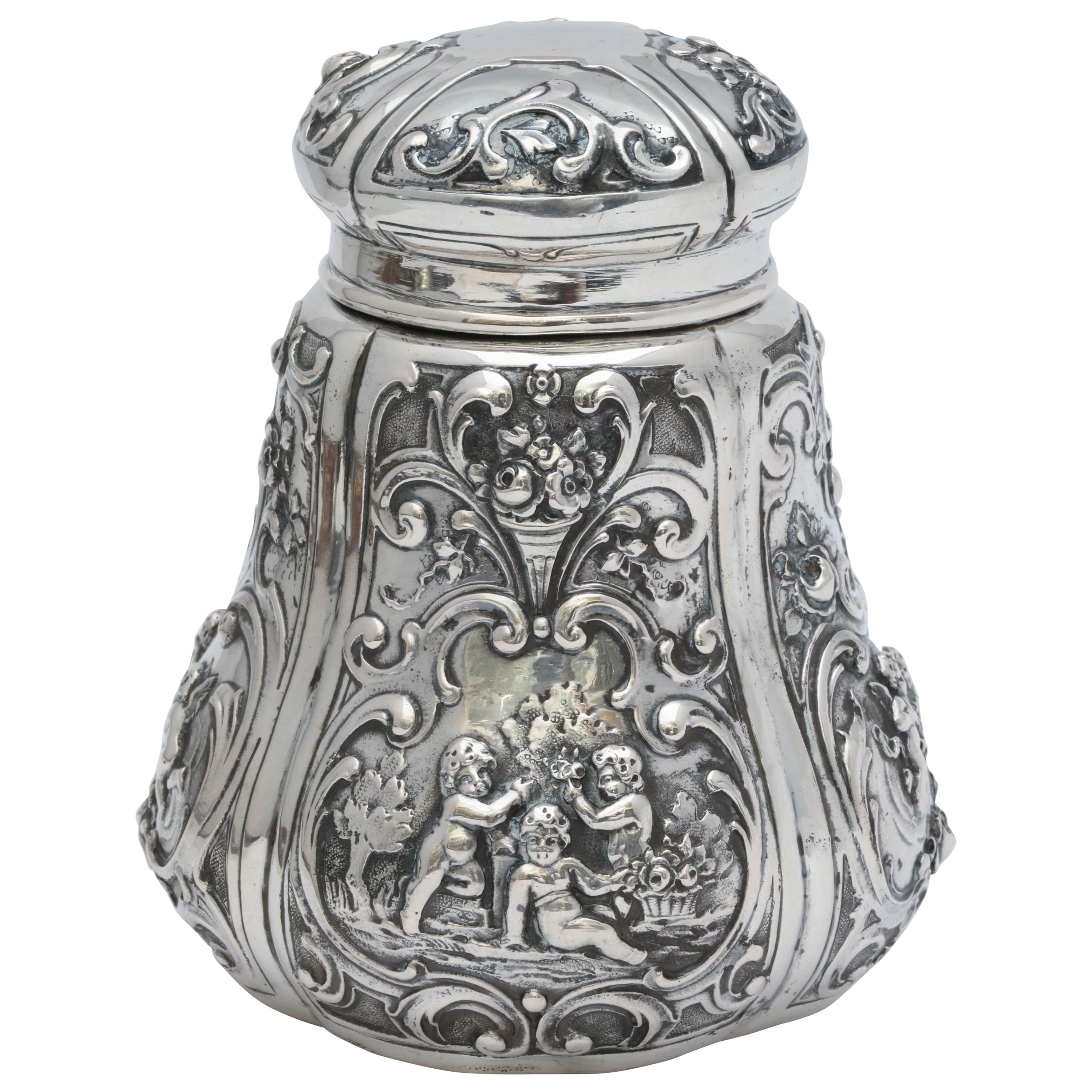 Victorian Continental Silver '.800' Tea Caddy