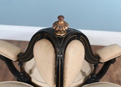 Victorian Conversation Seat Ebony Gossip Couch 1880