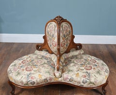 Victorian Conversation Seat Gossip Couch 1880 Sofa