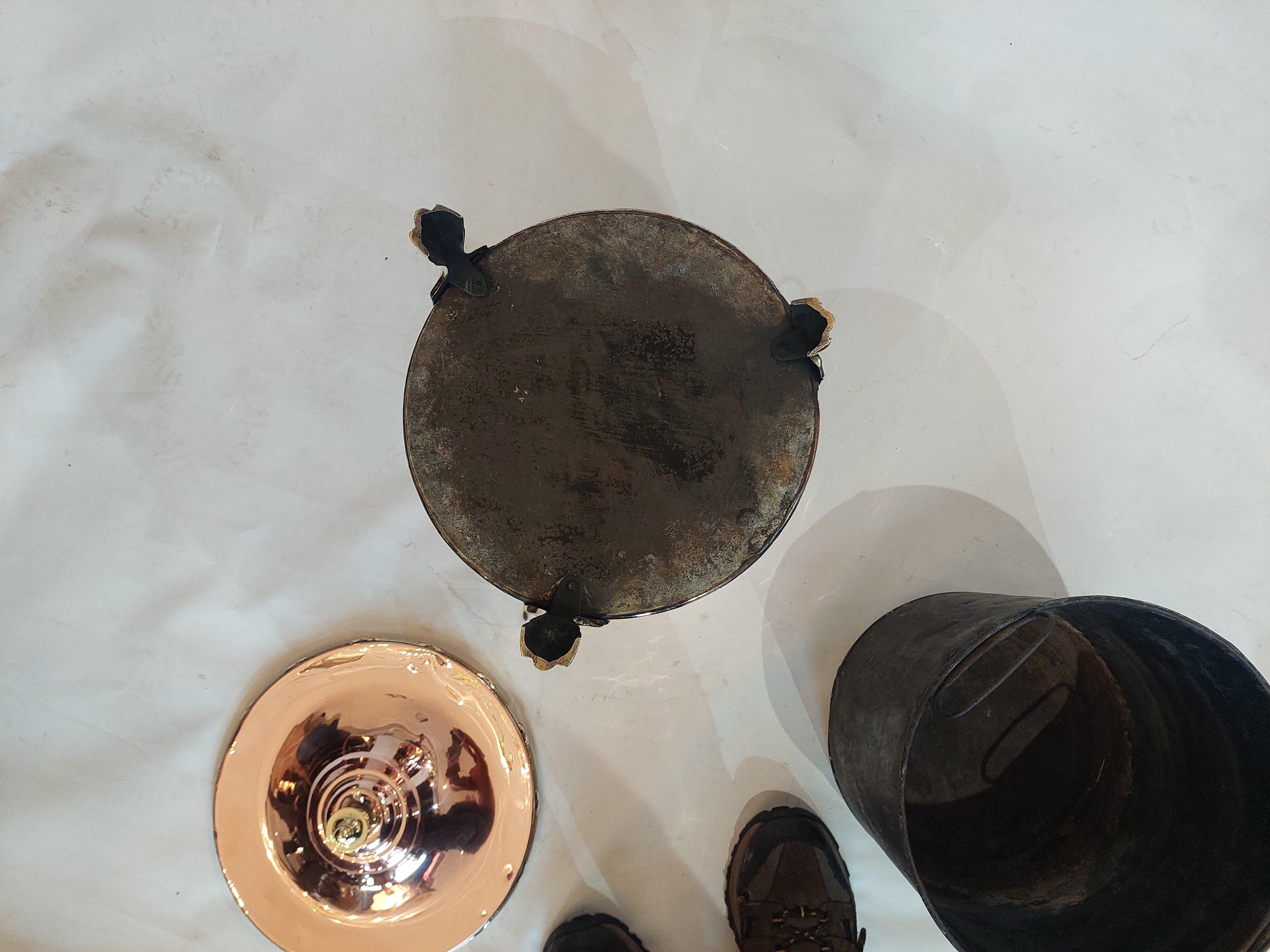 Secchio da carbone vittoriano in rame e ottone in vendita 3