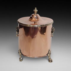 Victorian Copper and Brass Coal Bucket