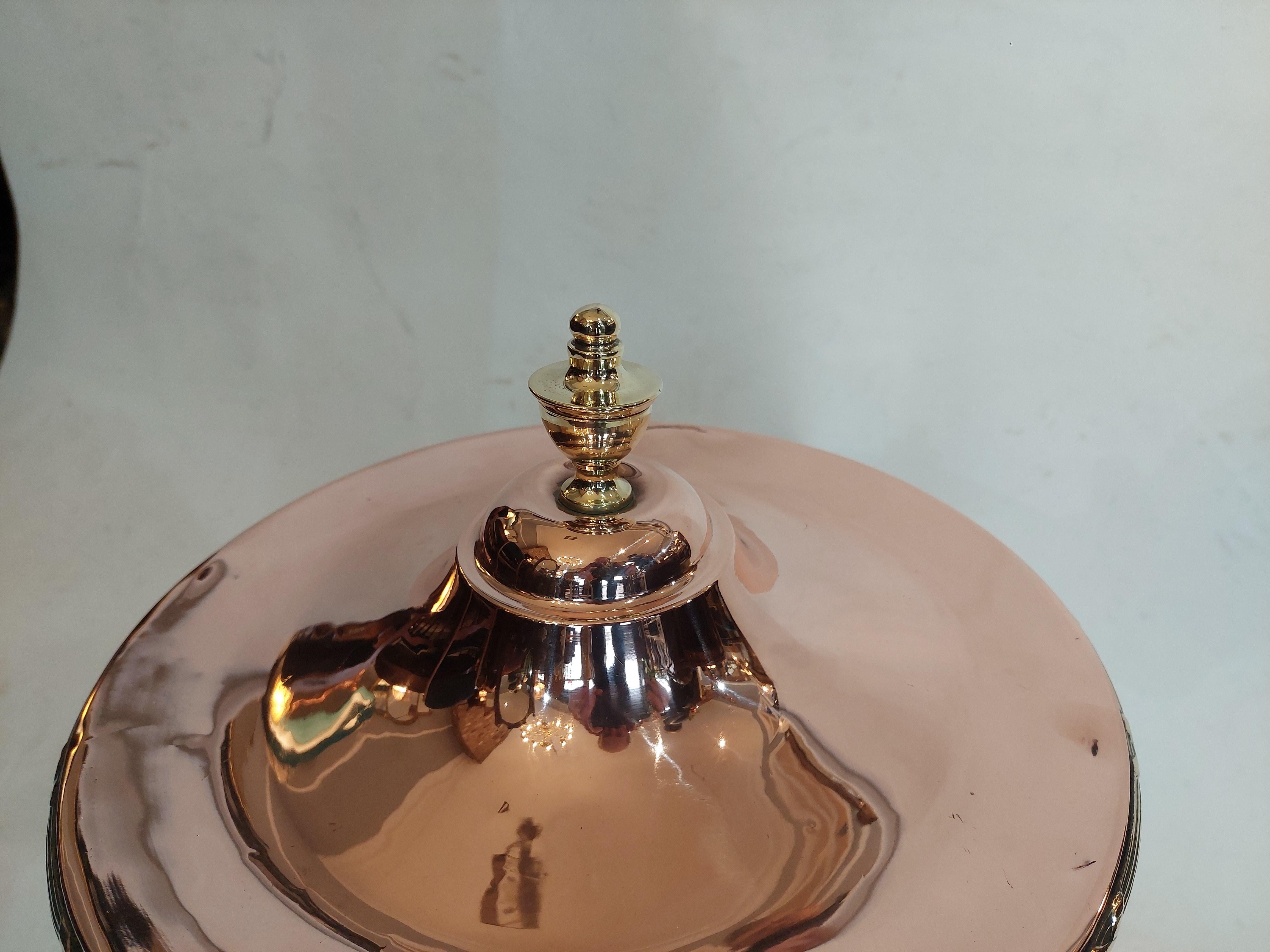 Inglese Secchio da carbone vittoriano in rame e ottone in vendita