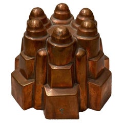 Molde de cobre victoriano para tartas de W.M Still & Co, Londres 1903 British Broad Arrow