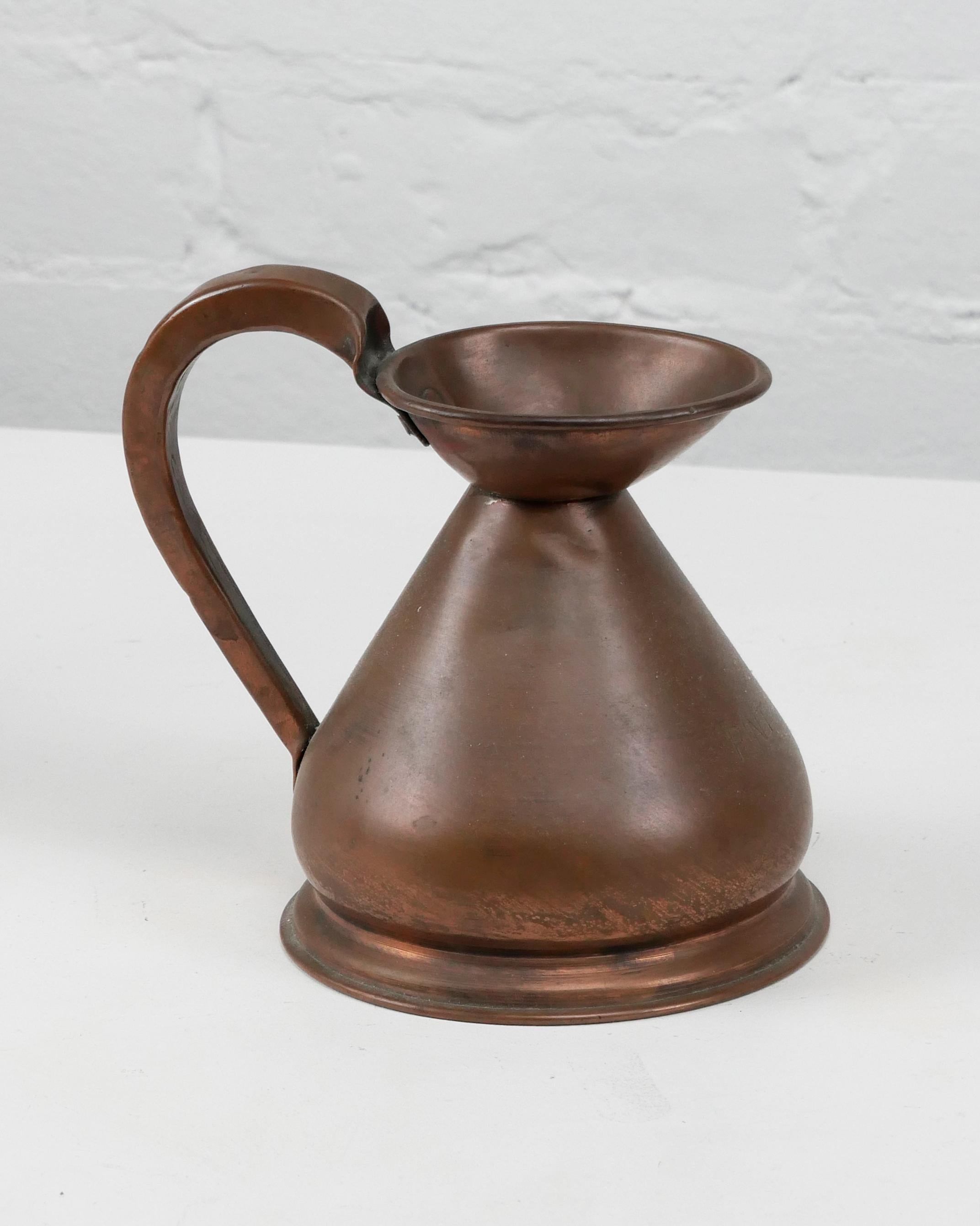 Britannico Brocca di rame vittoriana da 1 pinta, per birra o sidro, originale d'epoca in vendita