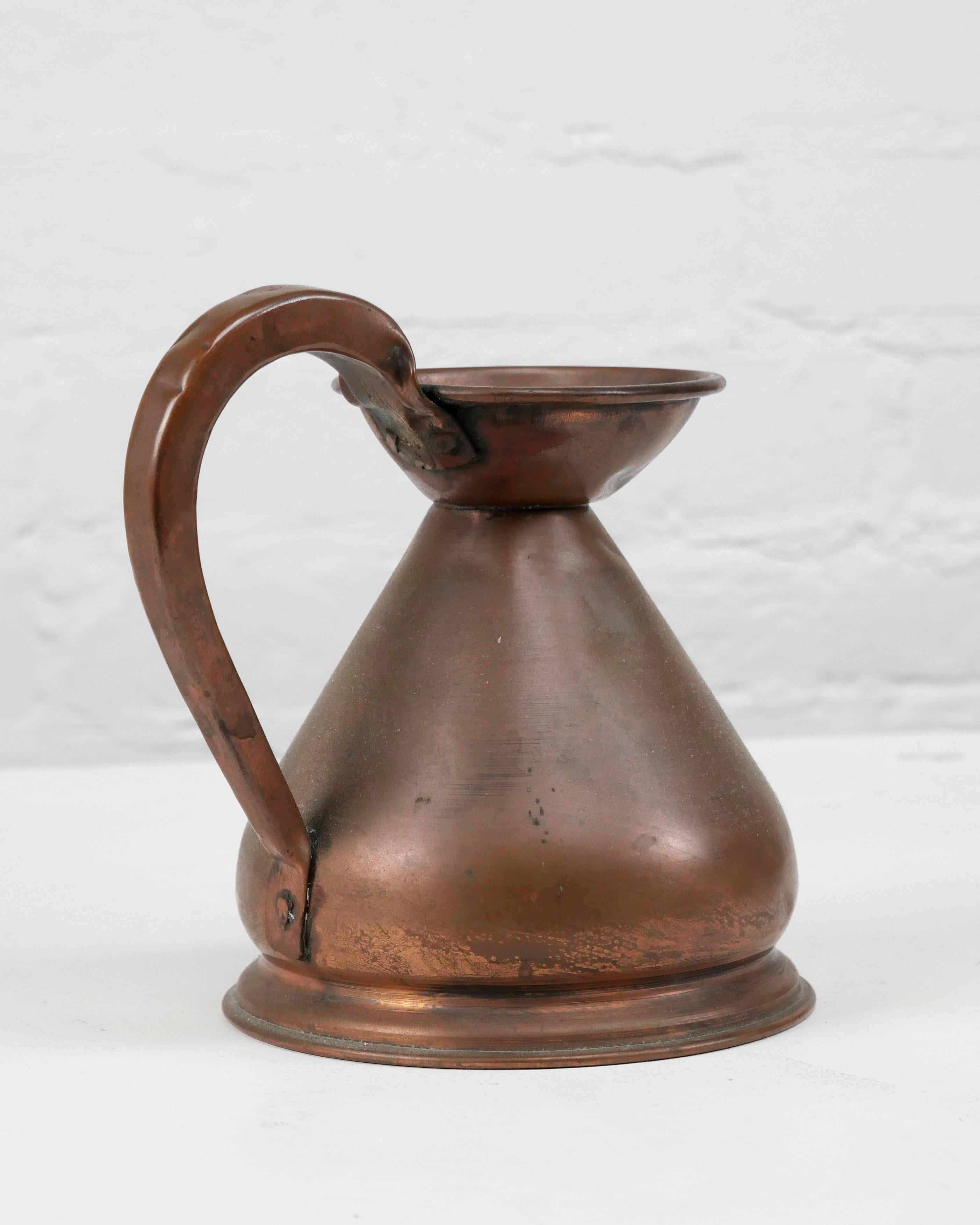 Brocca di rame vittoriana da 1 pinta, per birra o sidro, originale d'epoca In condizioni discrete in vendita a London, GB