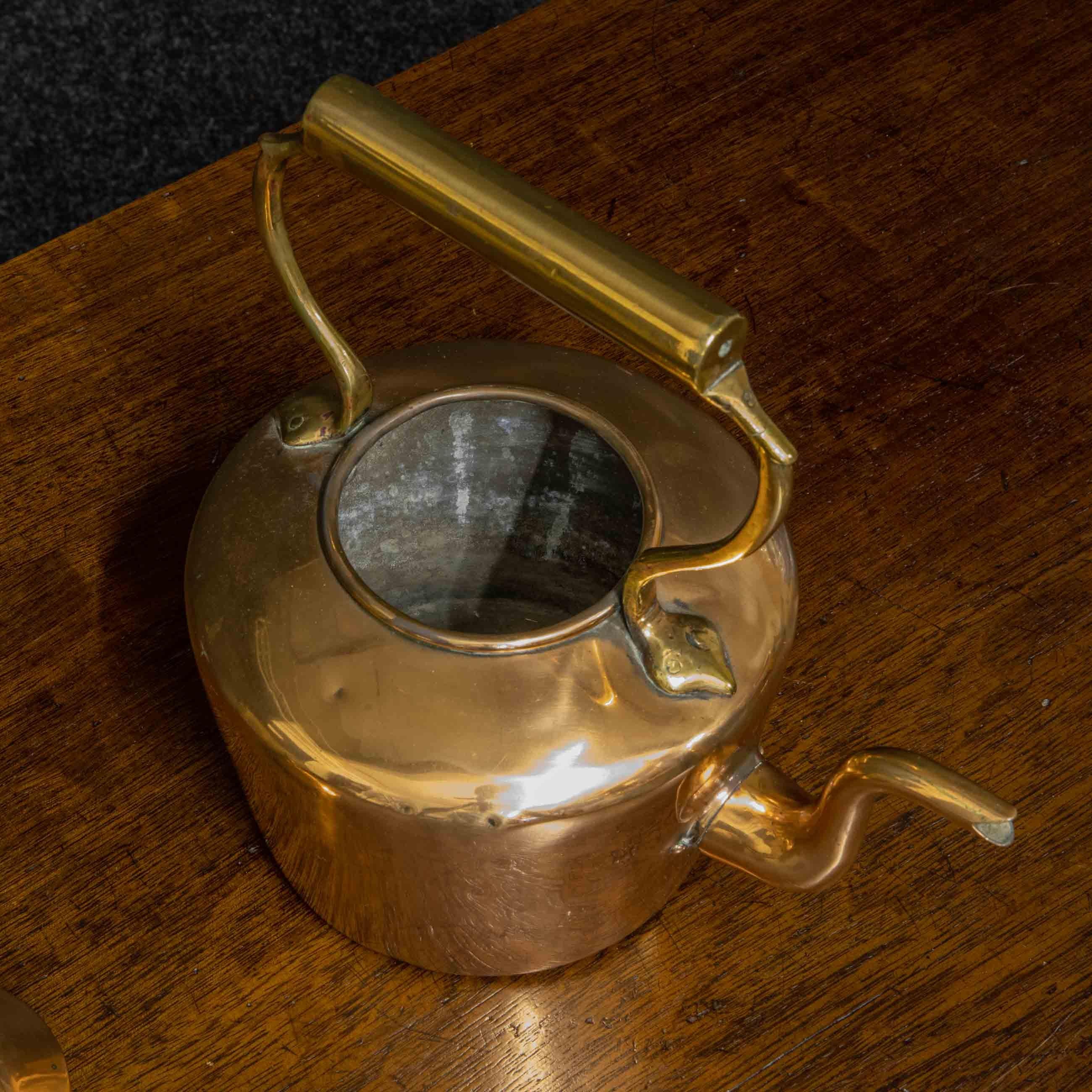 British Victorian Copper Kettle For Sale