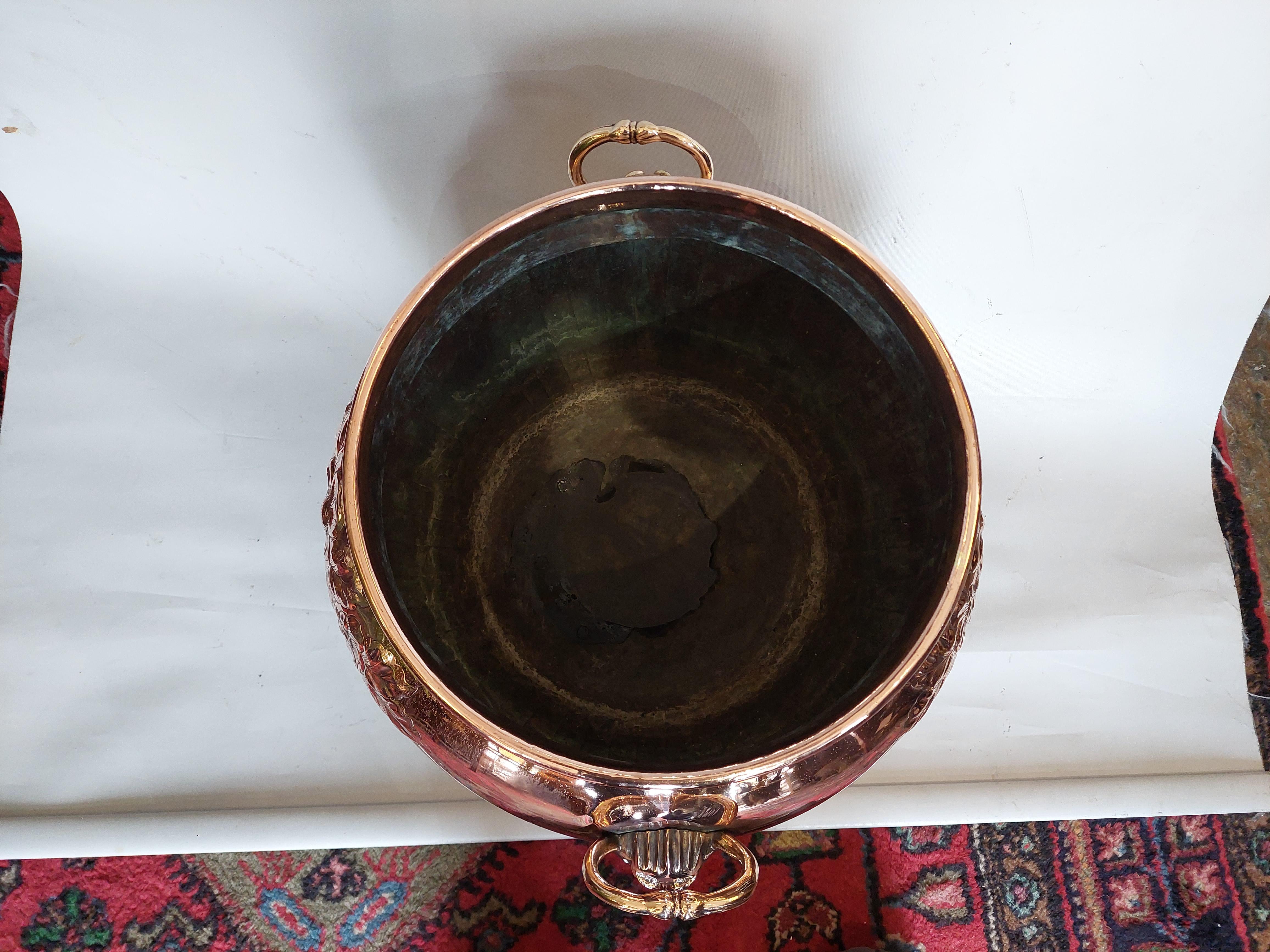 Viktorianischer Kupfer-Pflanzkübel Log Bucket (Hochviktorianisch) im Angebot