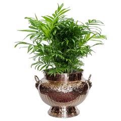Antique Victorian Copper Planter Log Bucket