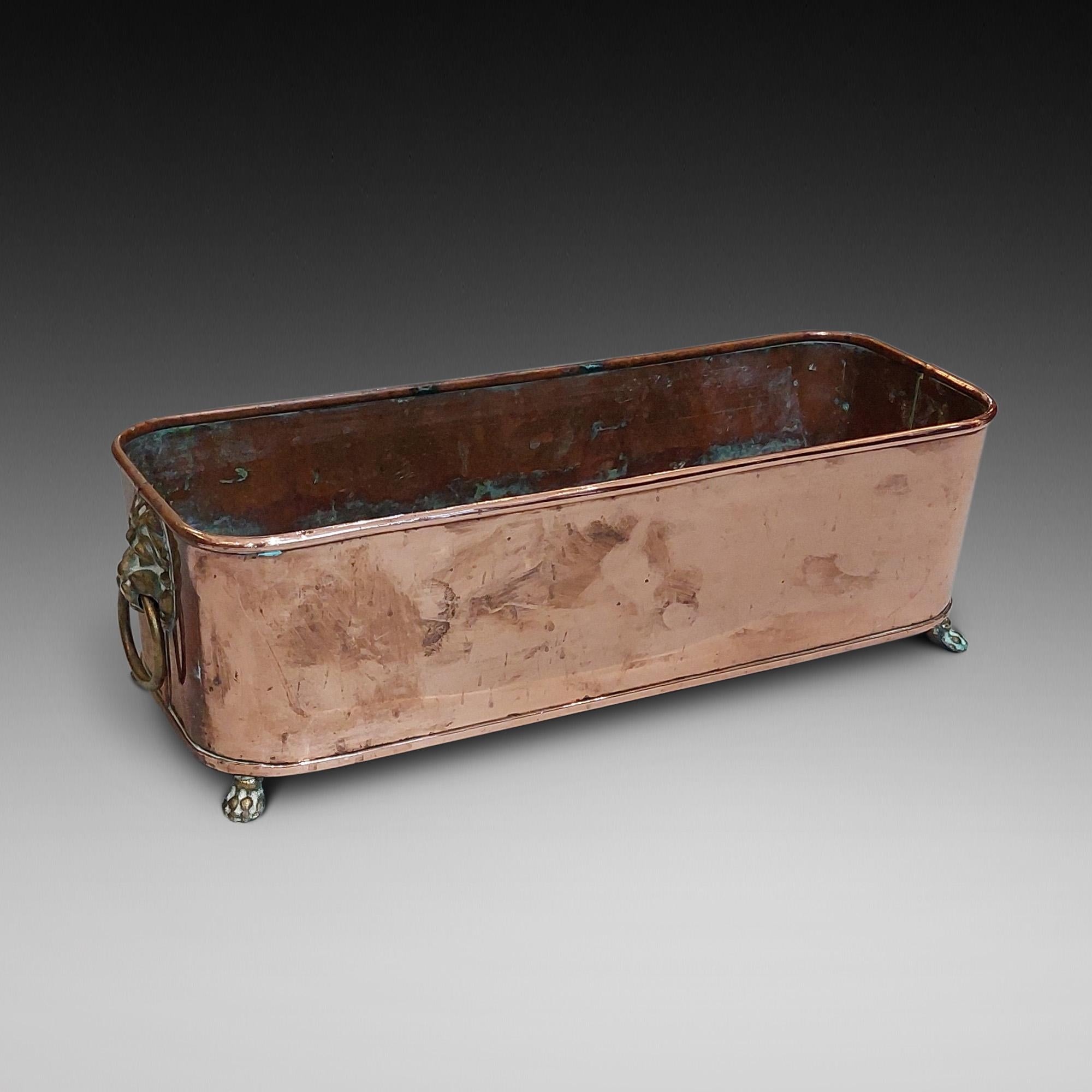 English Victorian Copper Planter Trough