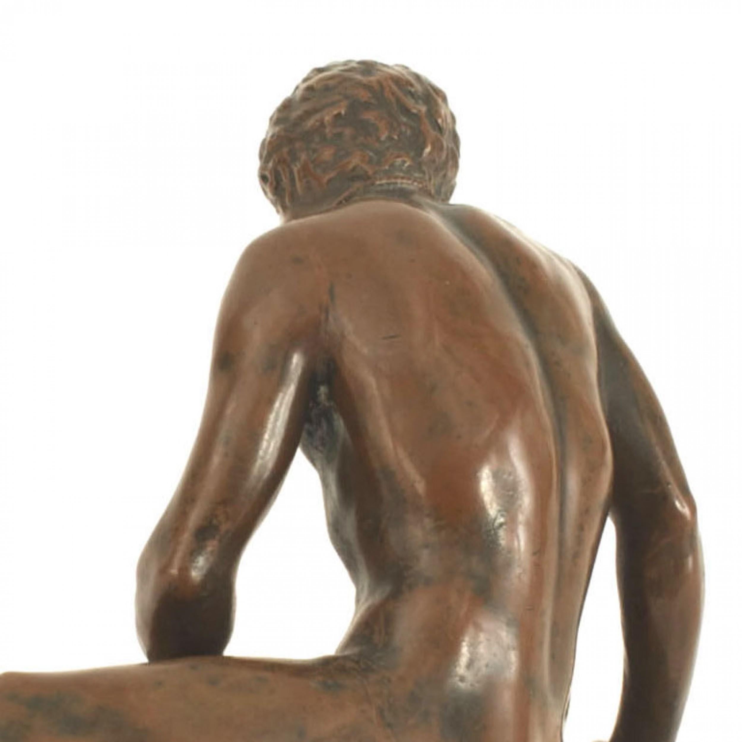 Vittoriano Figura reclinabile vittoriana in rame in vendita