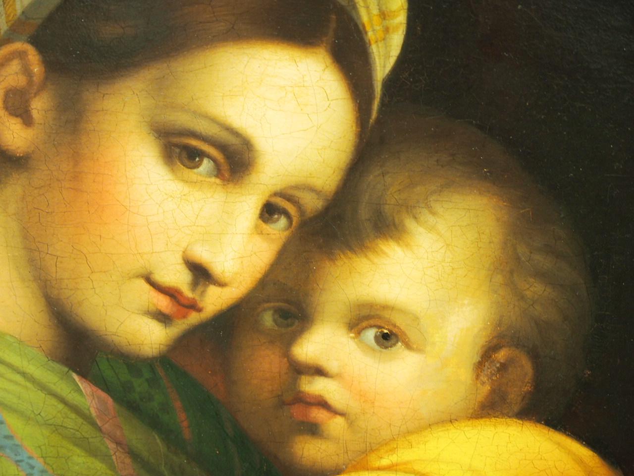 Victorian Copy of Madonna Della Sedia by Raphael 3