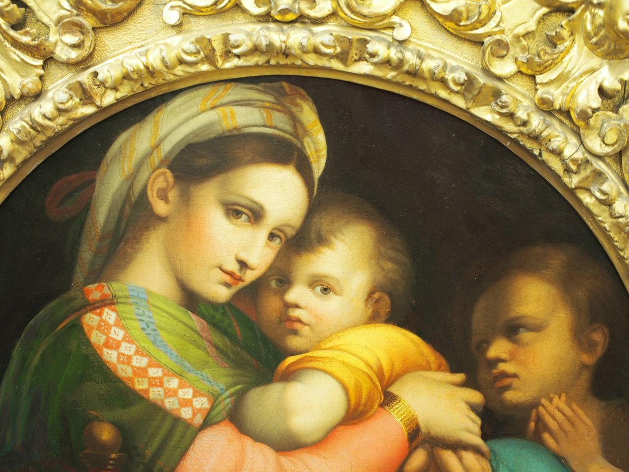 Victorian Copy of Madonna Della Sedia by Raphael 1